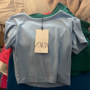 Zara Kids Sky Blue Short Sleeve Tee